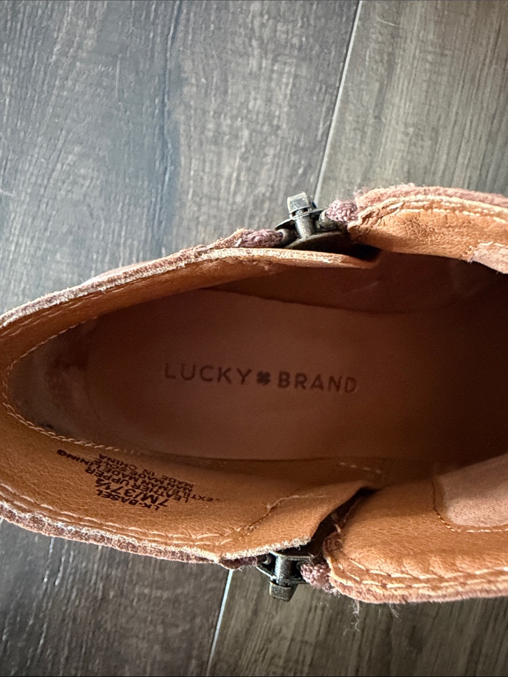 Lucky Brand Brown Leather Ankle Booties - Picture 2 of 3